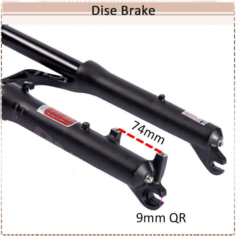20″ Double Shoulder Air Fork 180mm Travel Snow/Electric/MTB Bike 4.0″ Fat Tire