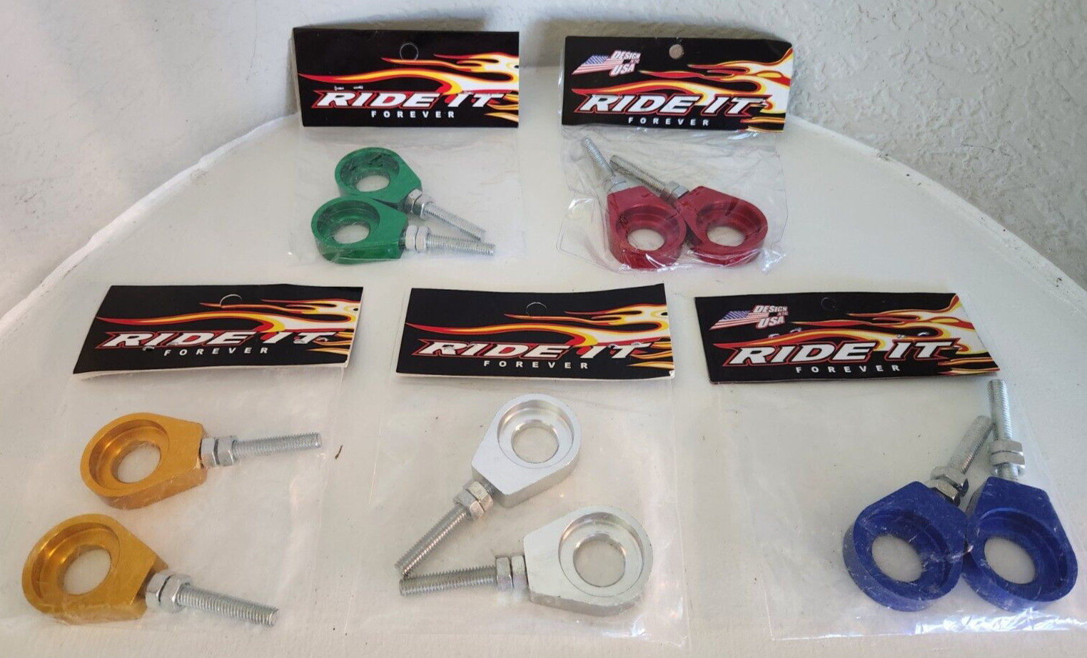 CNC 14mm Universal Dirt Bike Motorcycle Chain Adjuster – 5 Colors