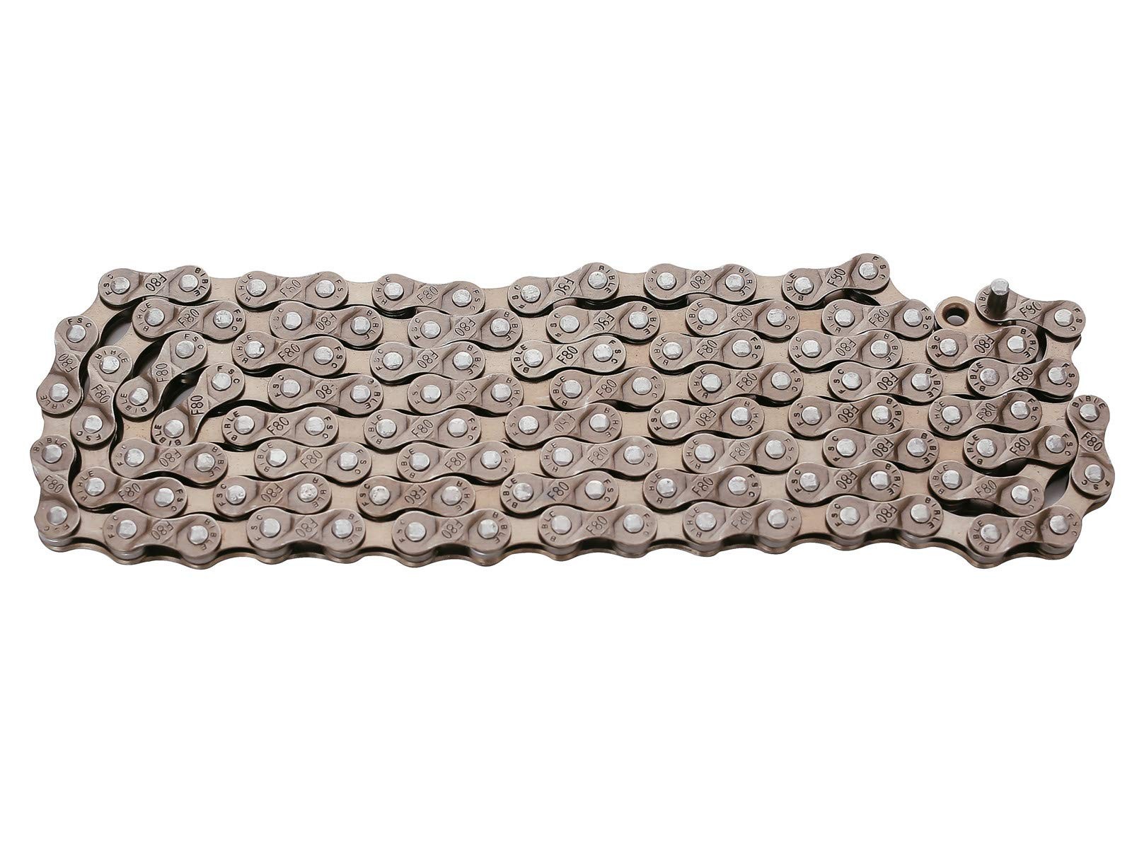 ZHIQIU FSC 6,7,8 Speed 116L Bicycle Chains, Silver,Gold (1/2×3/32-Inch)