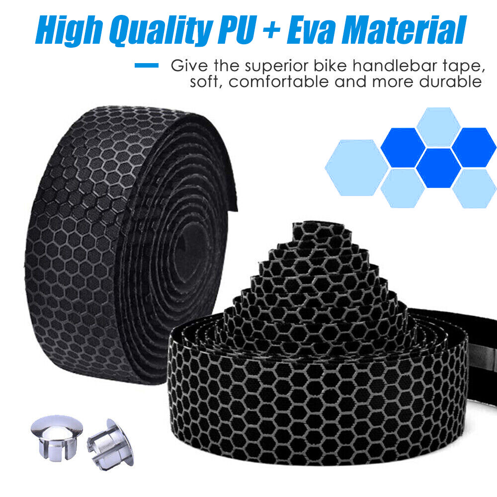 2-Packs Bike Handlebar Tapes Bicycle Cycling Handle Bar Soft EVA Non-slip Wraps