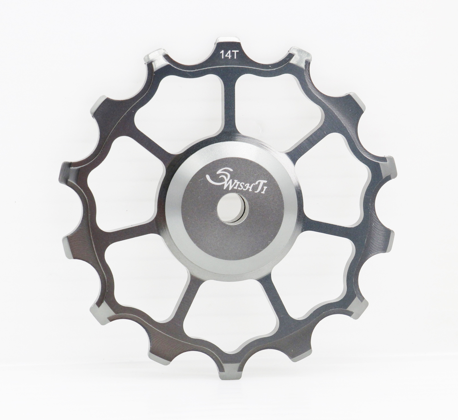 Swishti Narrow-Wide Bike Oversized Fully-CNC Derailleur Pulley 14T Gray