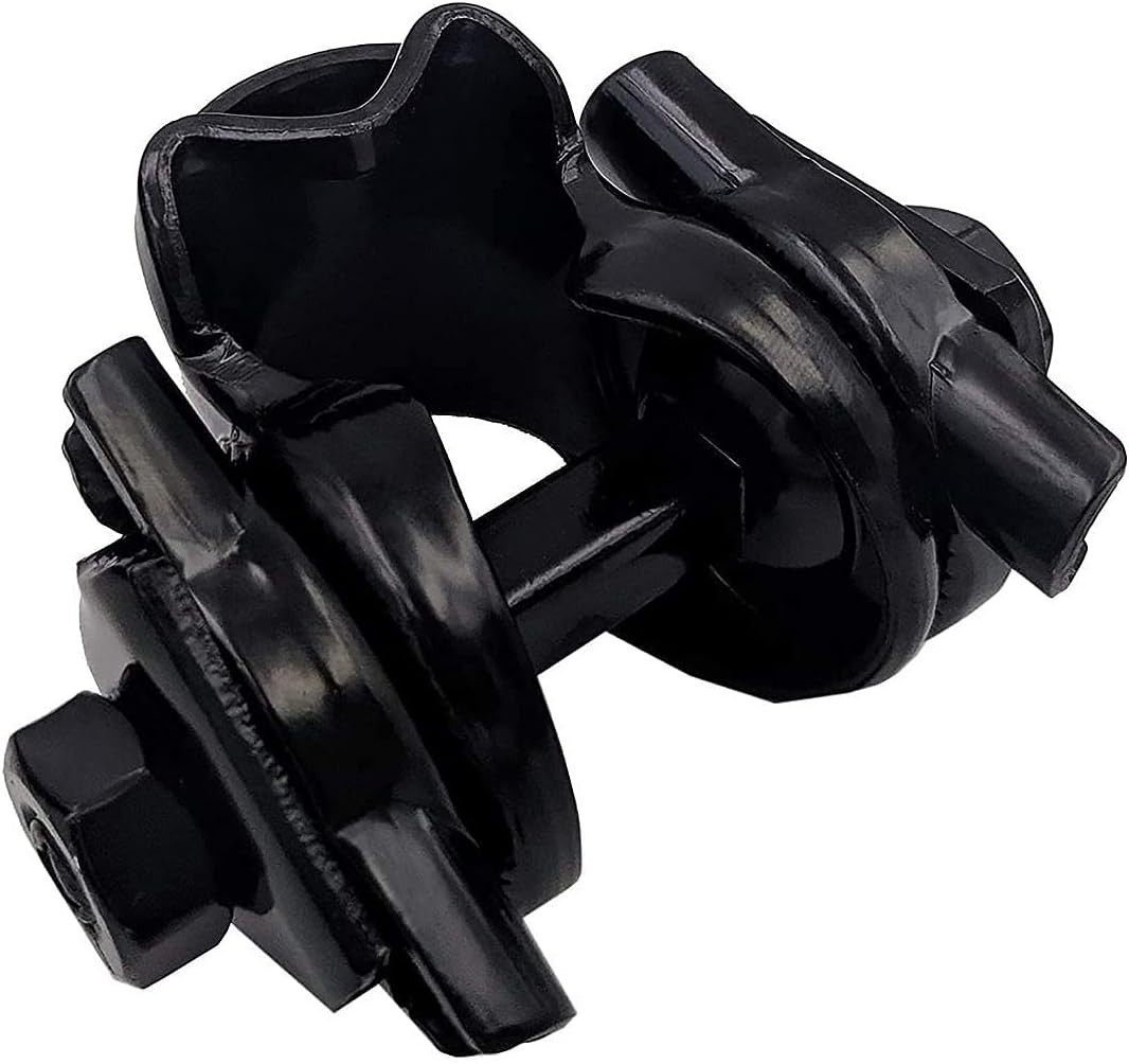 Sturdy Black Bike Seat Clamp – Ideal for Standard Rail Saddles, Compact Size