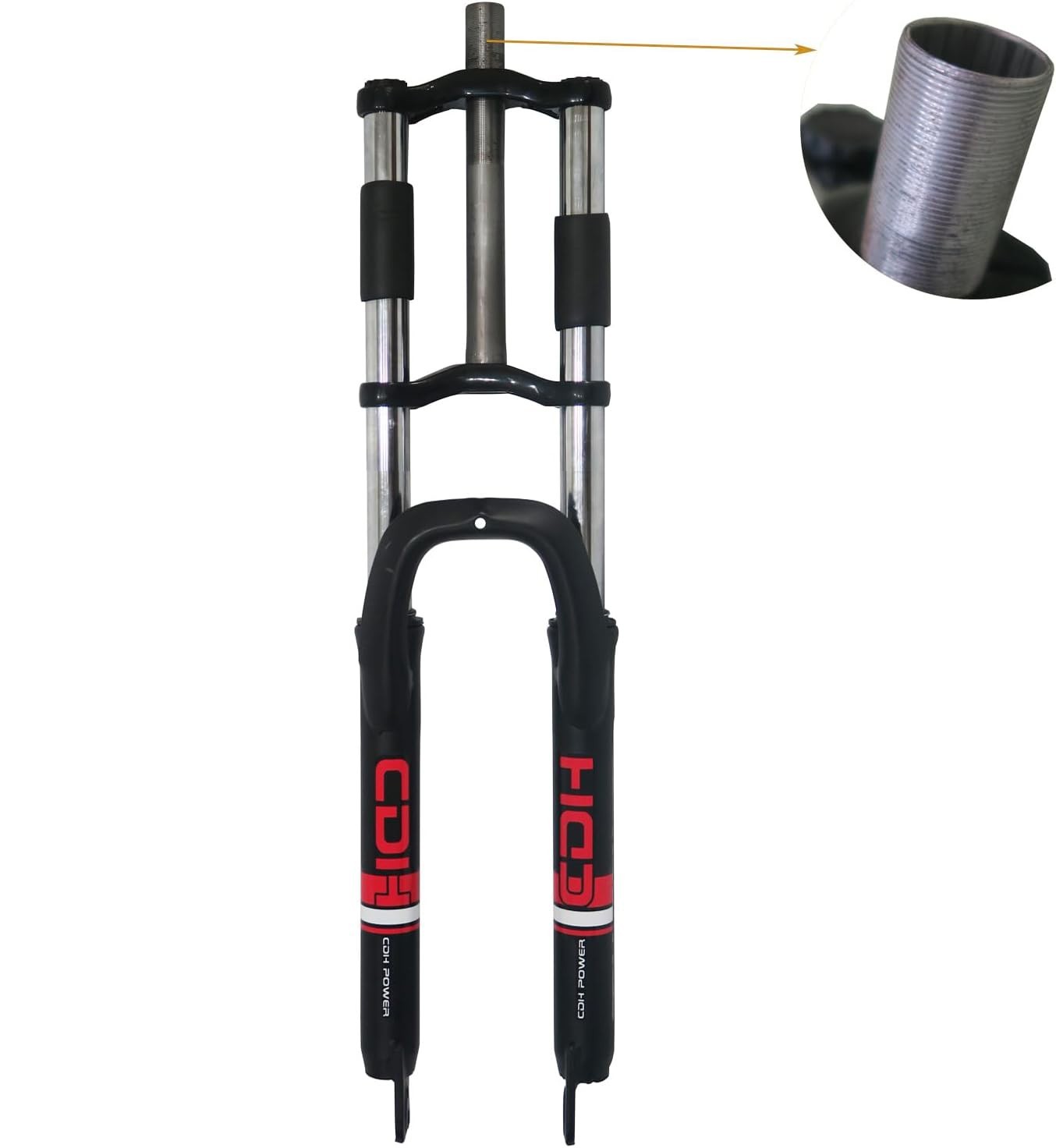CDH 29″ Suspension Fork 1″ Threaded 25.4mm Triple Tree Double Shoulder Bike Fork