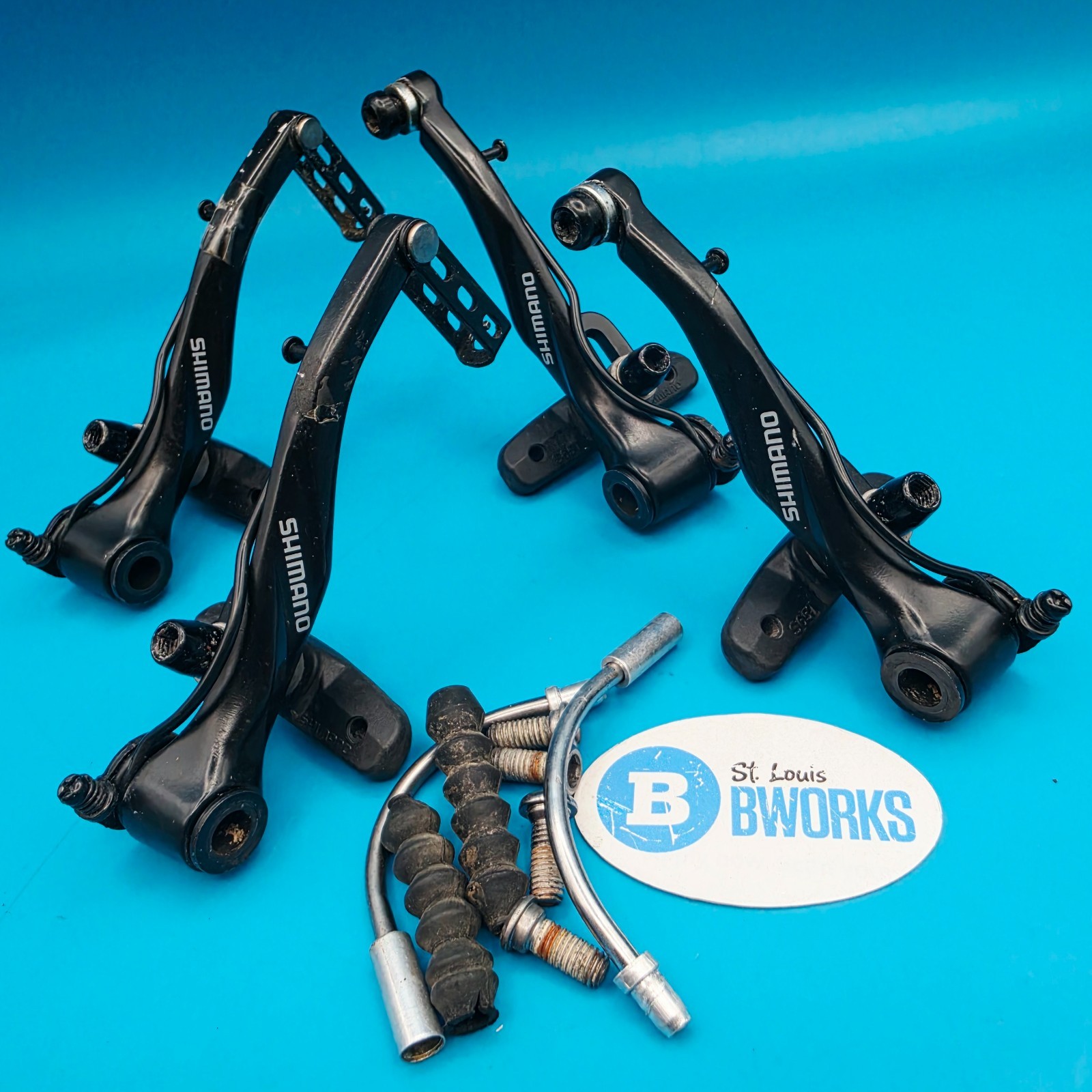 Shimano BR-T4000 V-Brake Set Front & Rear MTB Brakes EUC!! f29