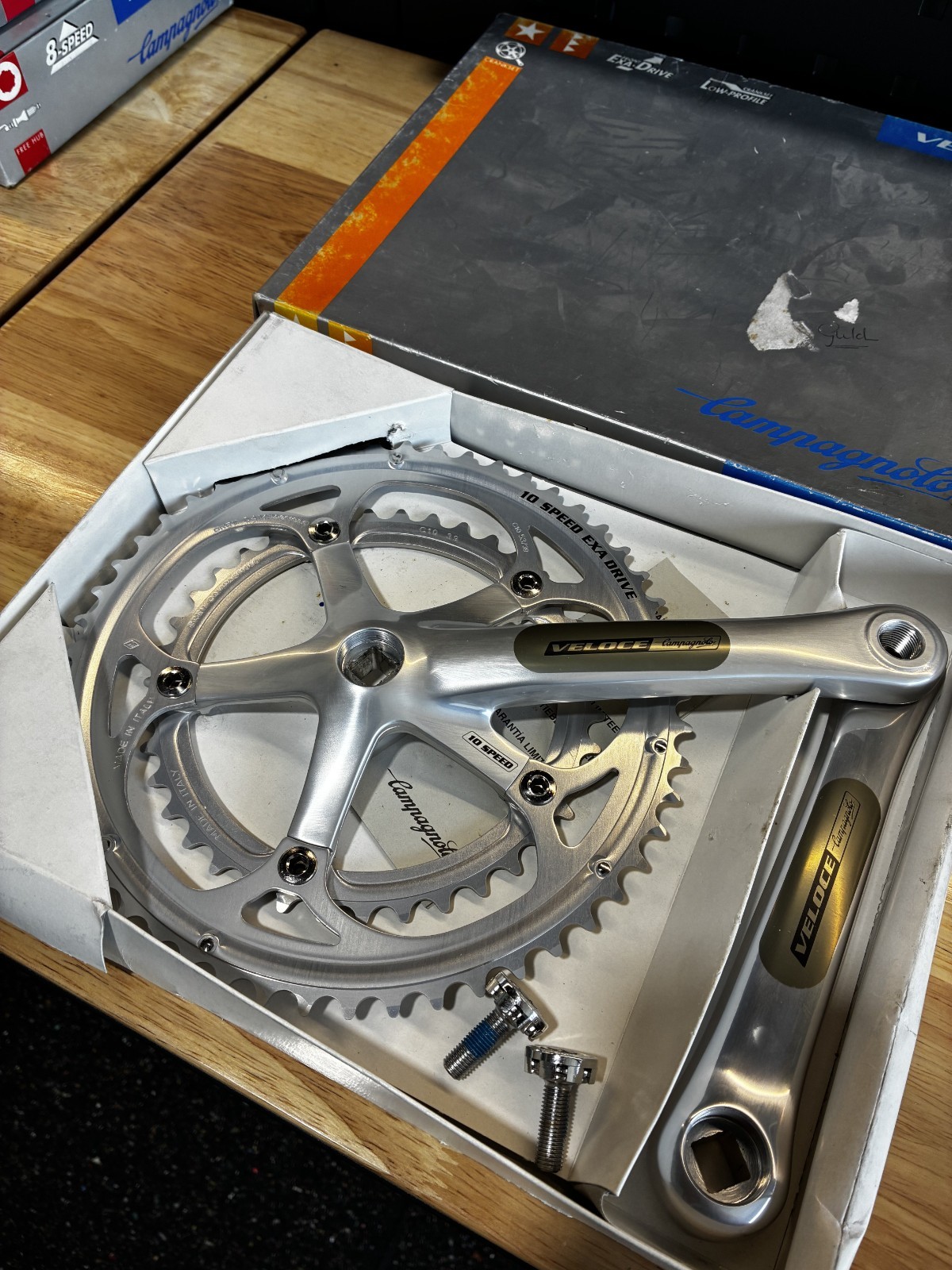 Campagnolo Veloce 10 Speed Crankset Crankset 172.5mm 2004 NOS