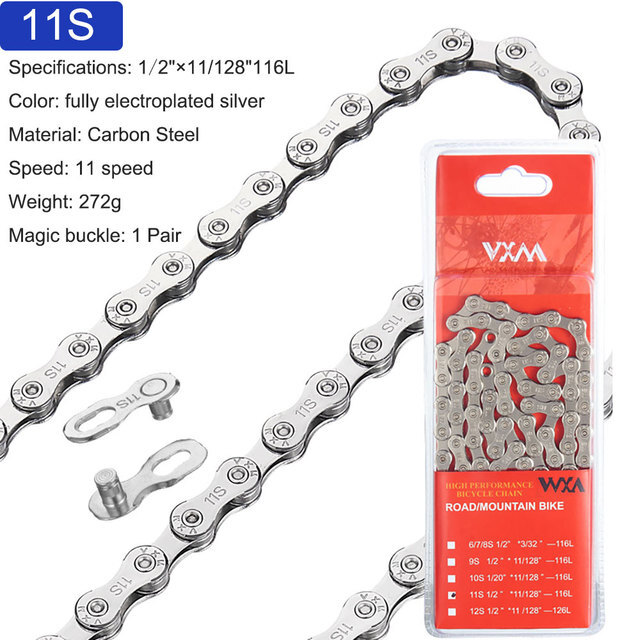 VXM Bike Bicycle Chain 6 7 8 9 10 11 12 Speed Velocidade Electroplated 116 Links