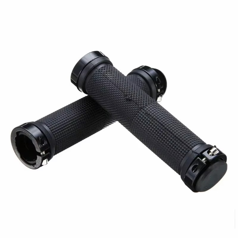 Ergonomic Rubber Bicycle Handlebar MTB Mountain Bike Grips Cycling Lock-On Ends