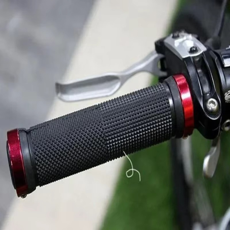 Ergonomic Rubber Bicycle Handlebar MTB Mountain Bike Grips Cycling Lock-On Ends