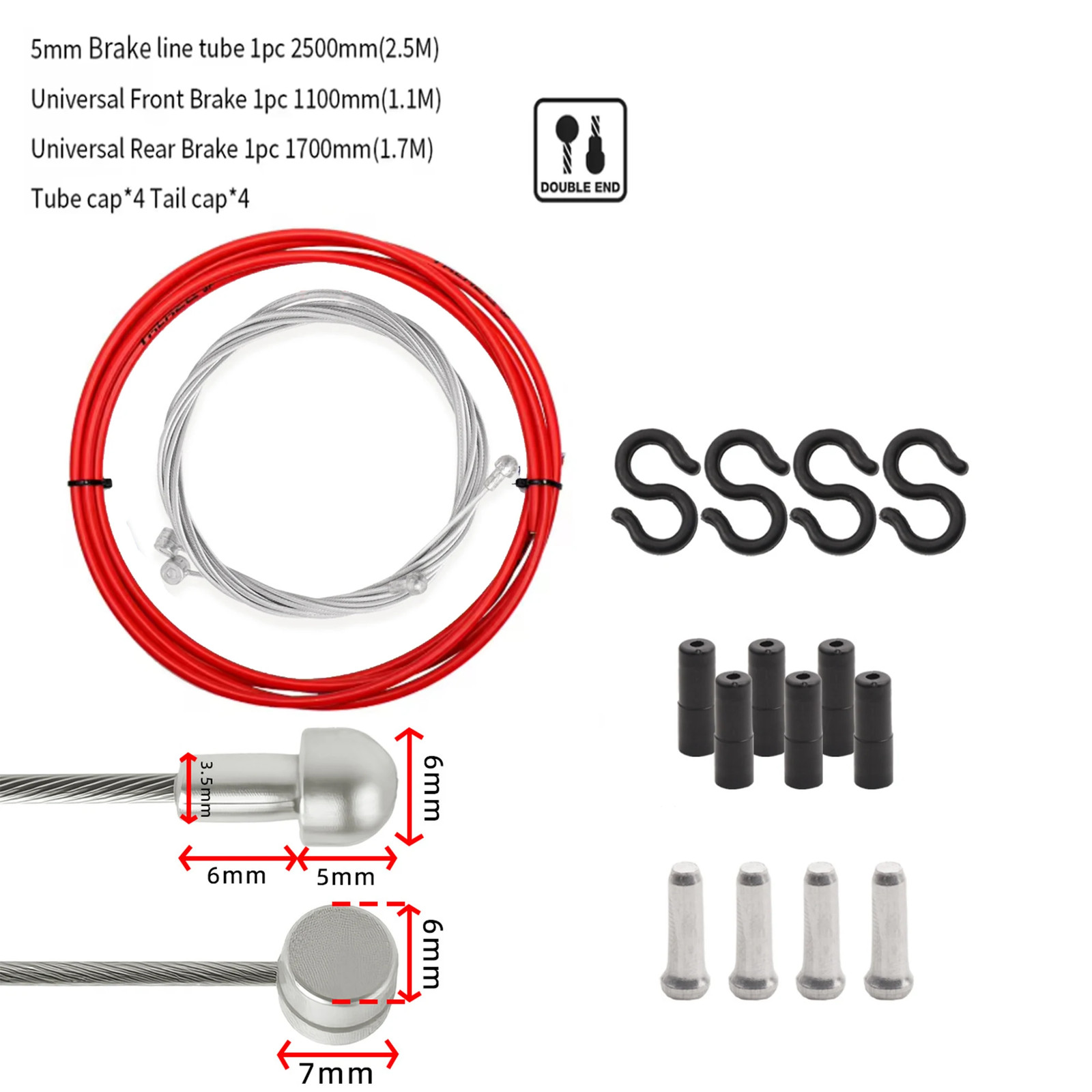 Bike Brake Shift Cable & Housing Set MTB Road Derailleur Wire Hose Kit