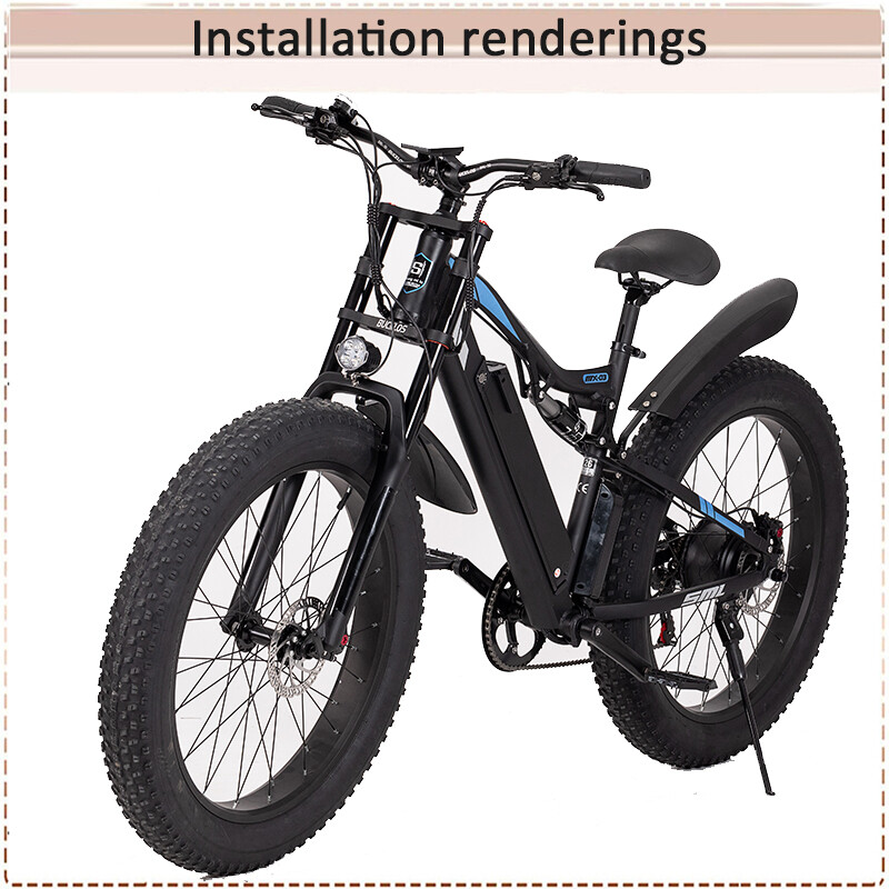 NEW 2023 26″ Downhill Air Fork 180mm Travel Beach Electric MTB Bike 4.0 Fat Tire