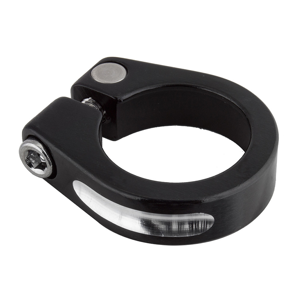 Sunlite Bicycle Alloy Seatpost Clamp 30mm Black / Silver Bike Seat Collar