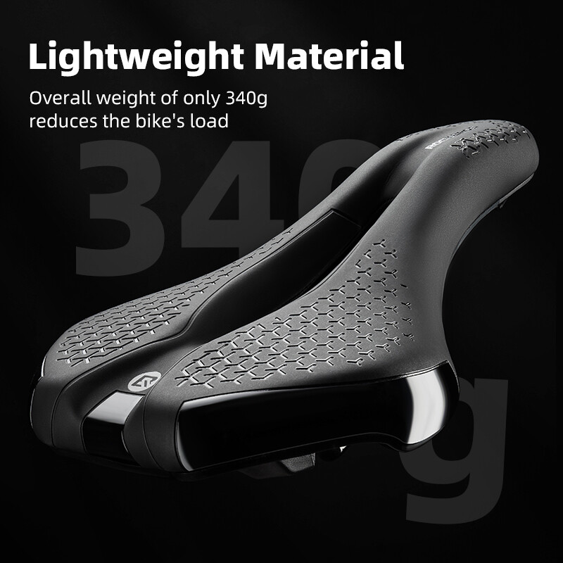 ROCKBROS Road MTB Bike Saddle Seat Soft Comfort Cycling Gel Pad Cushion &Lights