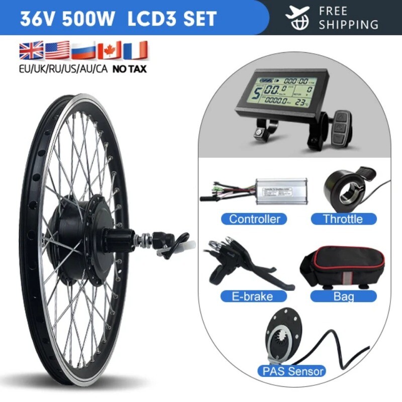36V/48V 500W Rear Cassette Brushless Geared Hub Motor for MTB Electric Bicycle