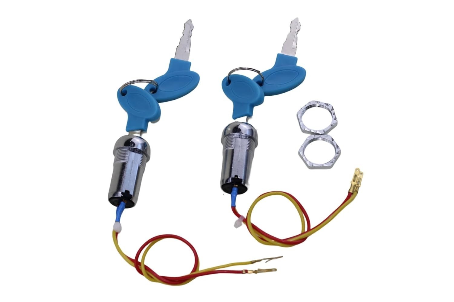 2 Sets Ignition Key Switch with Reliable Locking – For Electric Scooters & More
