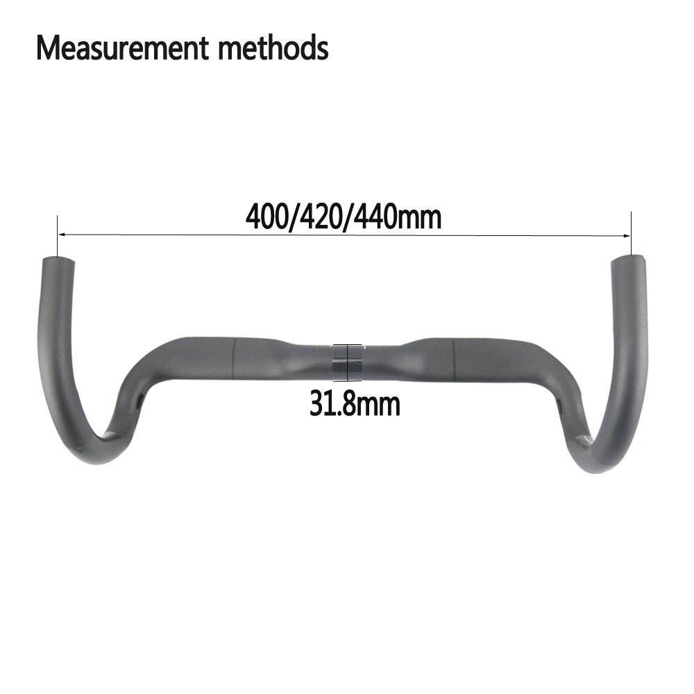 Bike Handlebars Road Bike Carbon Drop Bars 31.8 UD Matte Internal Routing 498mm