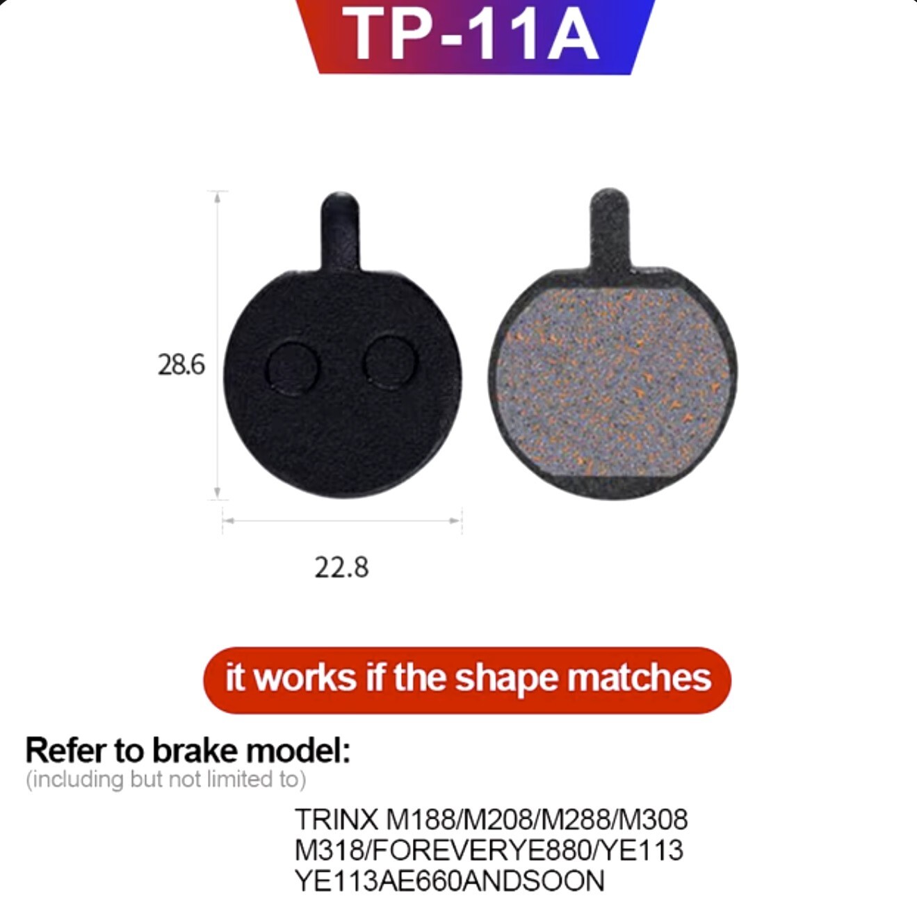 2 Pairs MTB Bike Hydraulic Disc Brake Pads for Shimano, SRAM, & More, Durable