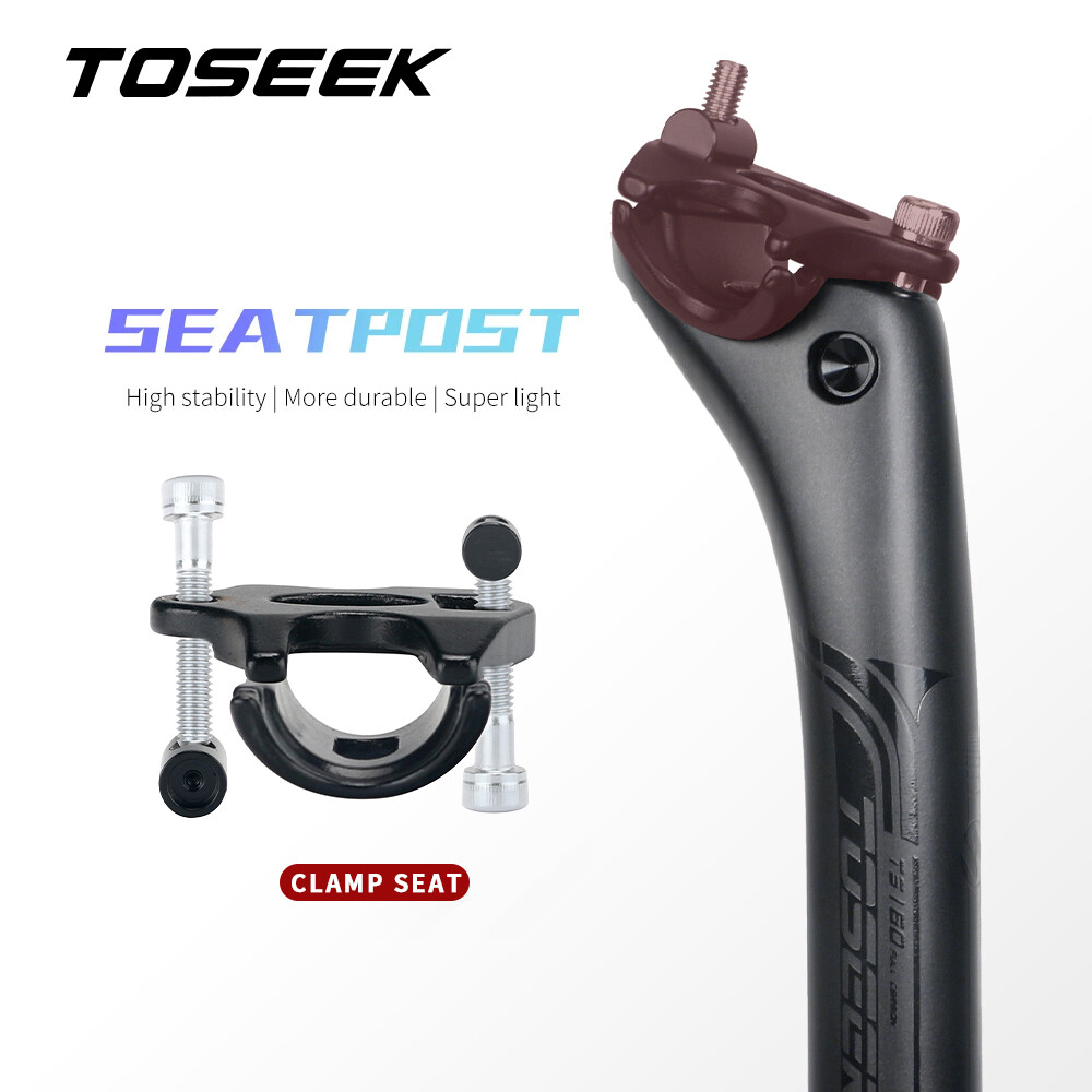 TOSEEK Carbon Fiber Seatpost Offset Mountain Road Bike Seatpost 27.2/30.8/31.6mm