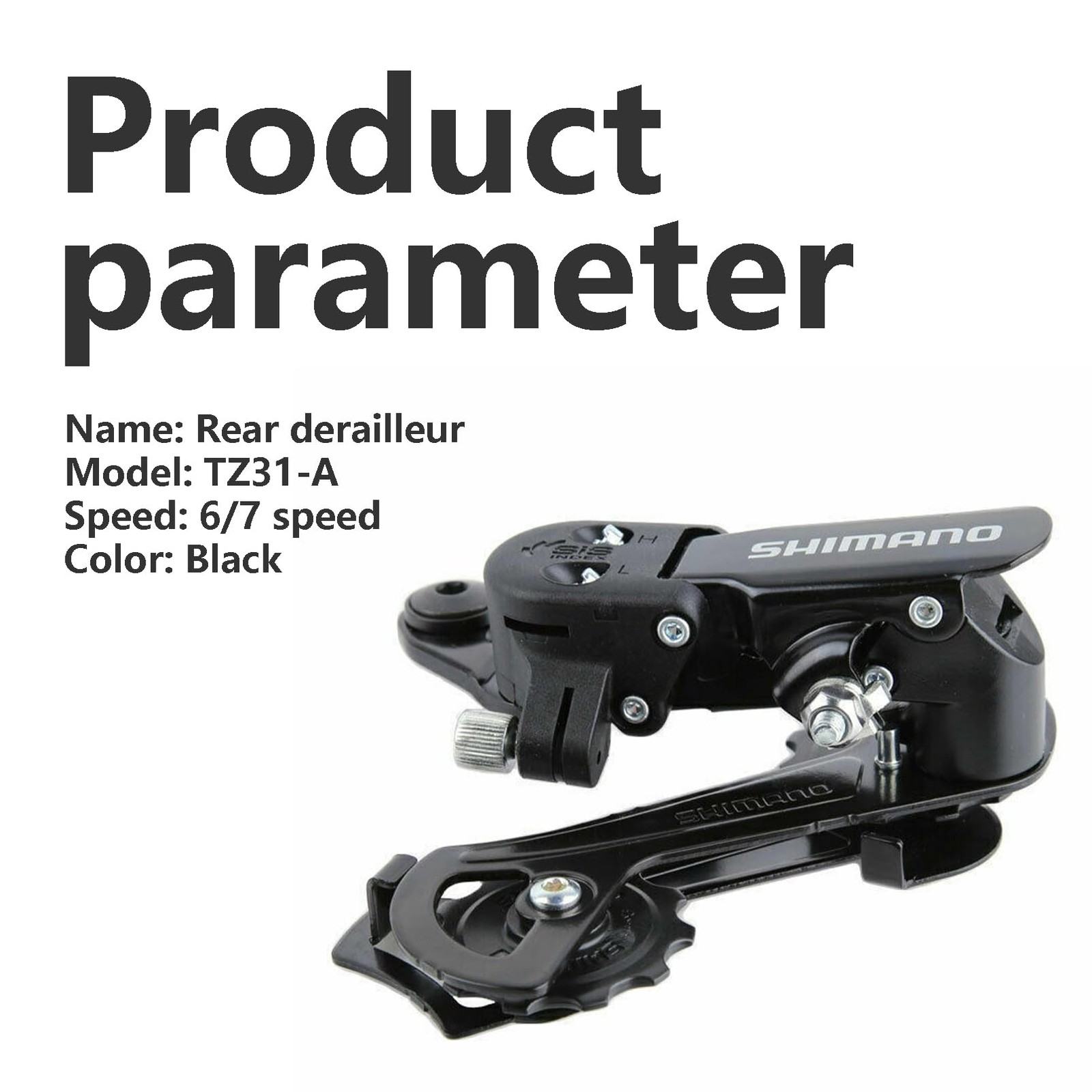 Rear Derailleur RD-TZ31A 6/7 Speed Direct/Hanger Mount for Mountain Bike