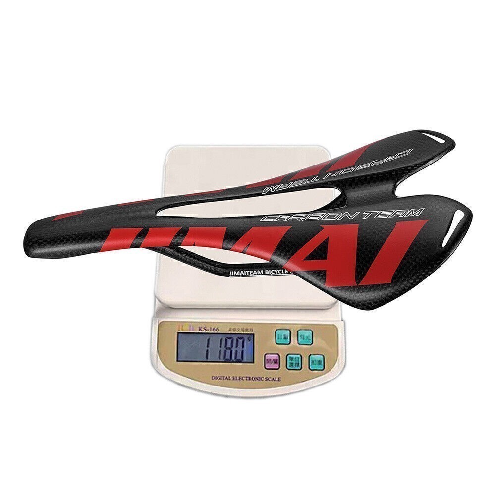 JIMAITEAM Seat Saddle for Road Bicycle MTB Bike 3K Matt Carbon Fiber Bicycle