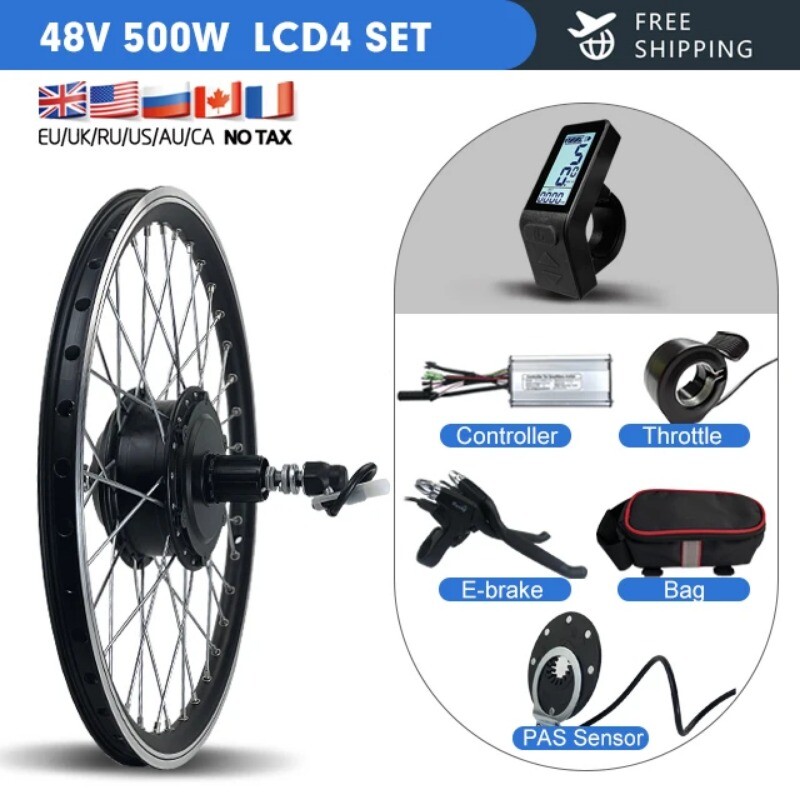 36V/48V 500W Rear Cassette Brushless Geared Hub Motor for MTB Electric Bicycle