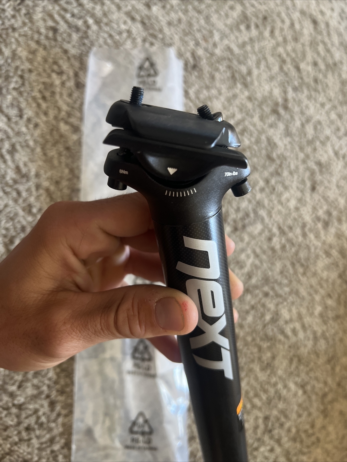 RaceFace Next SL Carbon Seatpost, 31.6 x 400mm Black Premium Mtn Bike Component