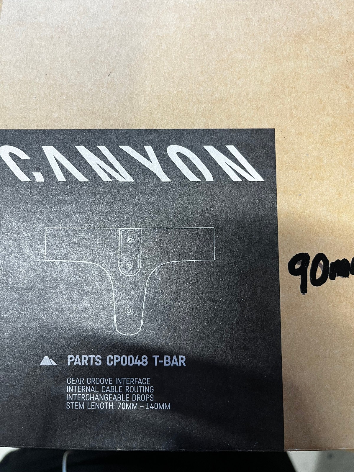 Canyon CP0048 T-Bar Stem 90mm Carbon Cockpit OEM New bike take-off