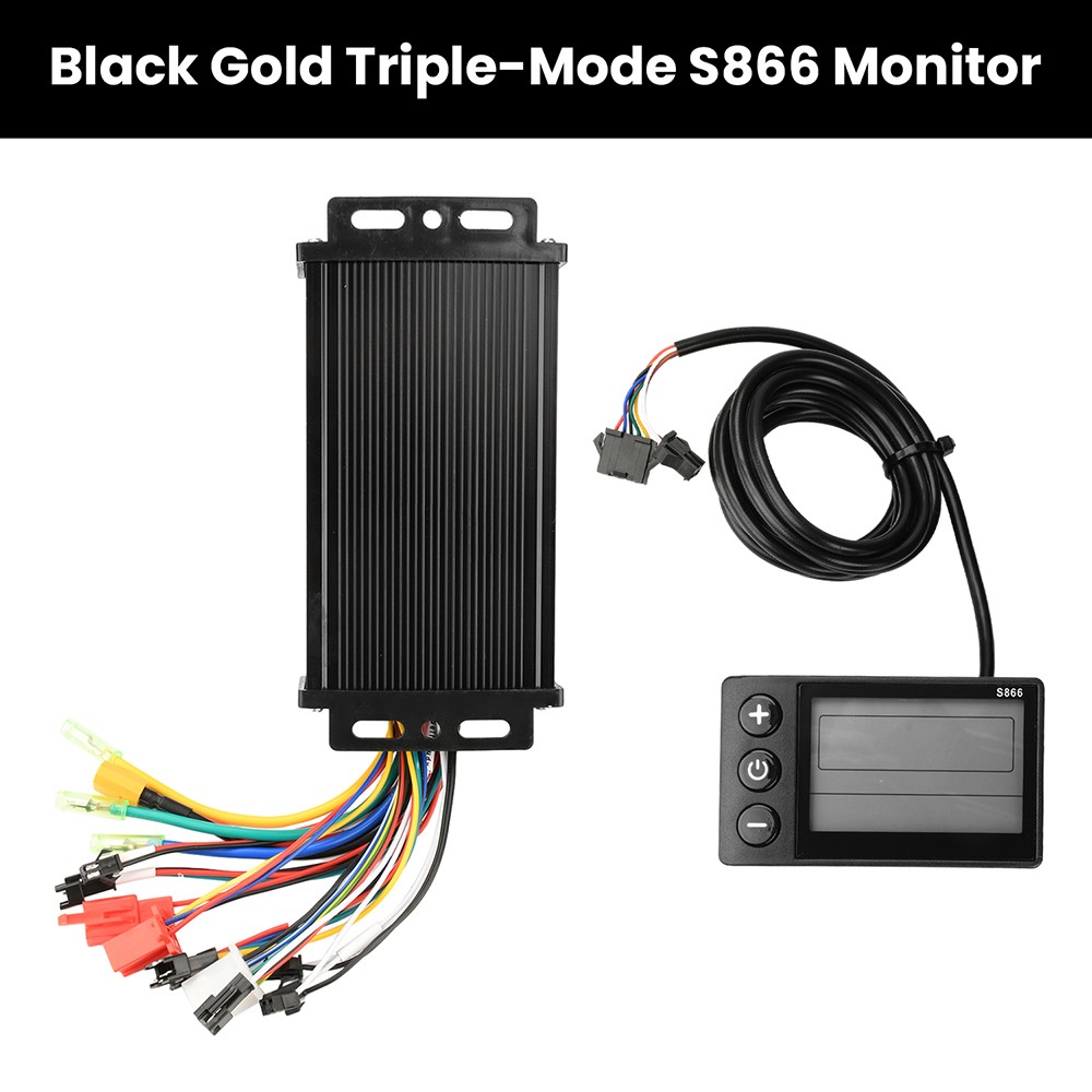 36/48/64V 750-1500W Brushless Motor Speed-Control E-Bike S866 LCD Display Meter