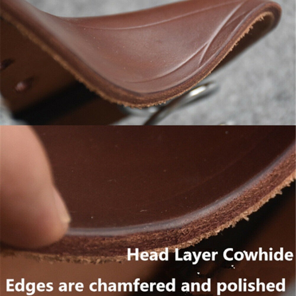 Vintage Classic Genuine LEATHER Retro Fit All Bicycle Cycling Springs Bike Seat