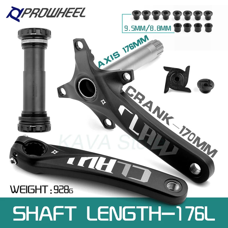 Snow Bike Crankset 170mm Fat Tire Bicycle Crank Arm with Bottom Bracket Parts
