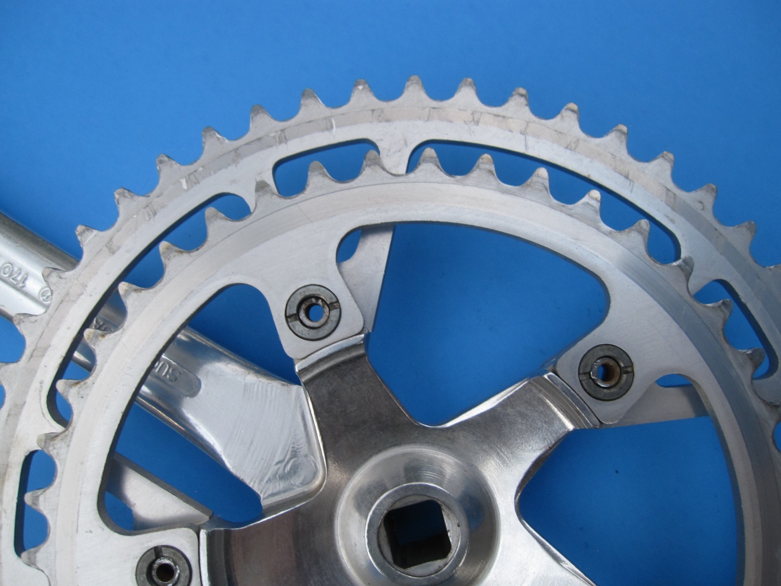vintage Sugino RT crankset, 52/42T, square taper, 110BCD, 170mm, road or BMX