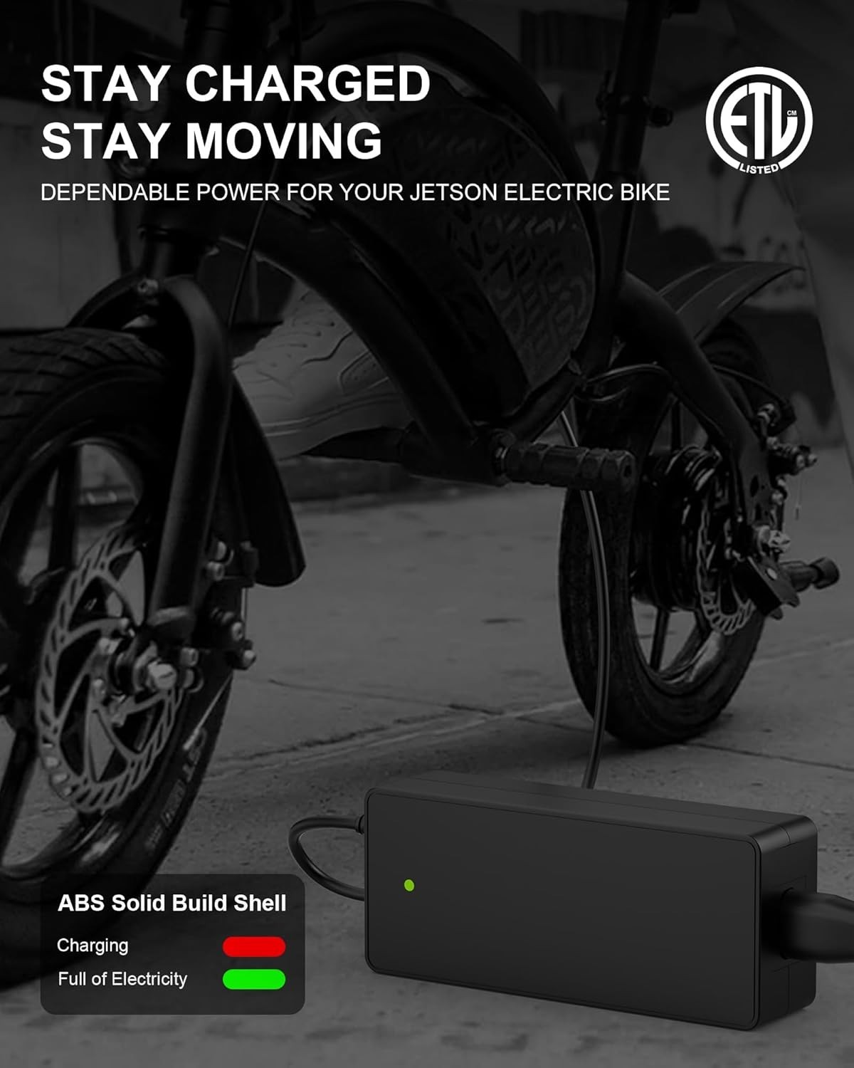 42V Charger for Jetson Bolt, Adventure, and Eris Models – Safe Charging