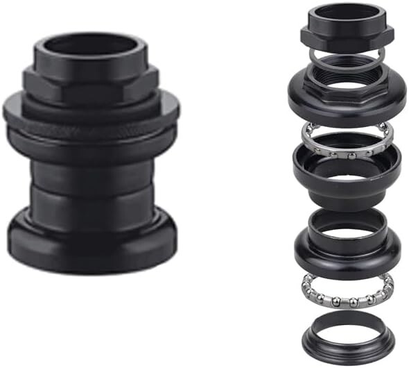 CDHPOWER 8pcs 1″ Threaded Bicycle Headset Combo(Black)- Gas Motorized Bicycle