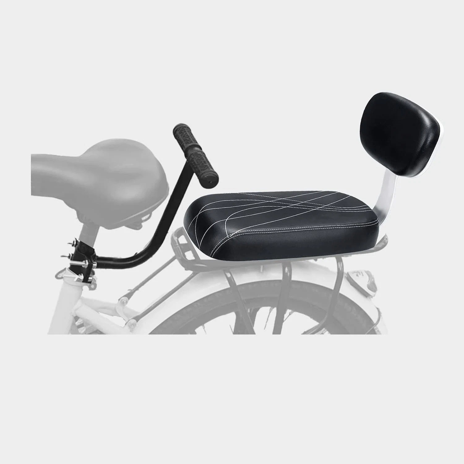 Woouagia Bicycle Rear Seat Back Pu Leather Soft Cushion Passenger Bike Kids
