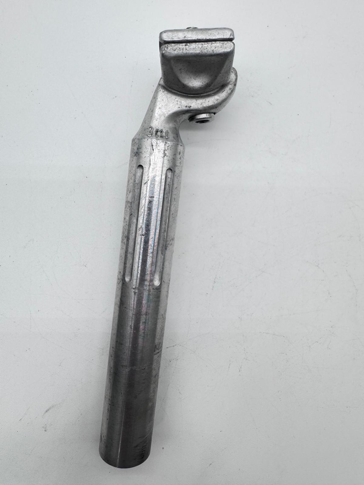 3ttt Criterium Fluted Seatpost 27.2mm Silver Micro Adjust 200mm Made in Italy