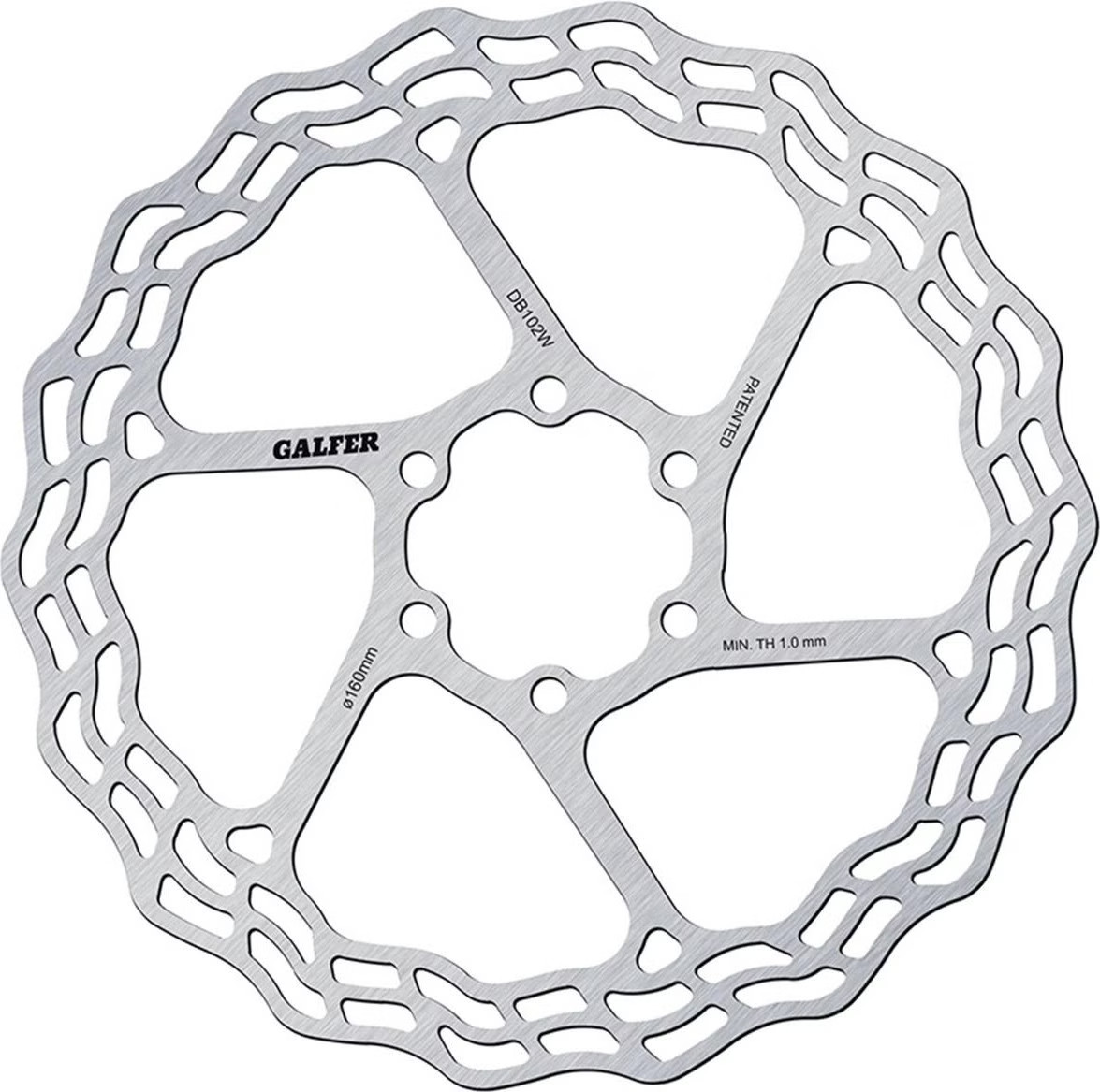 Galfer 160mm Rotor, 1.8mm, Road/Gravel , Silver