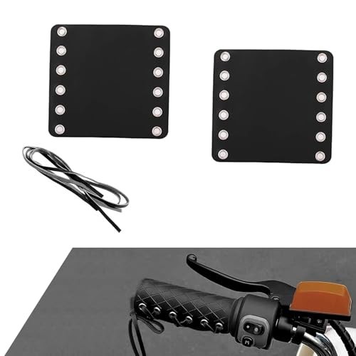 Motorcycle Leather Handlebar Grip Cover, Antislip Bicycle 2 PCS Black