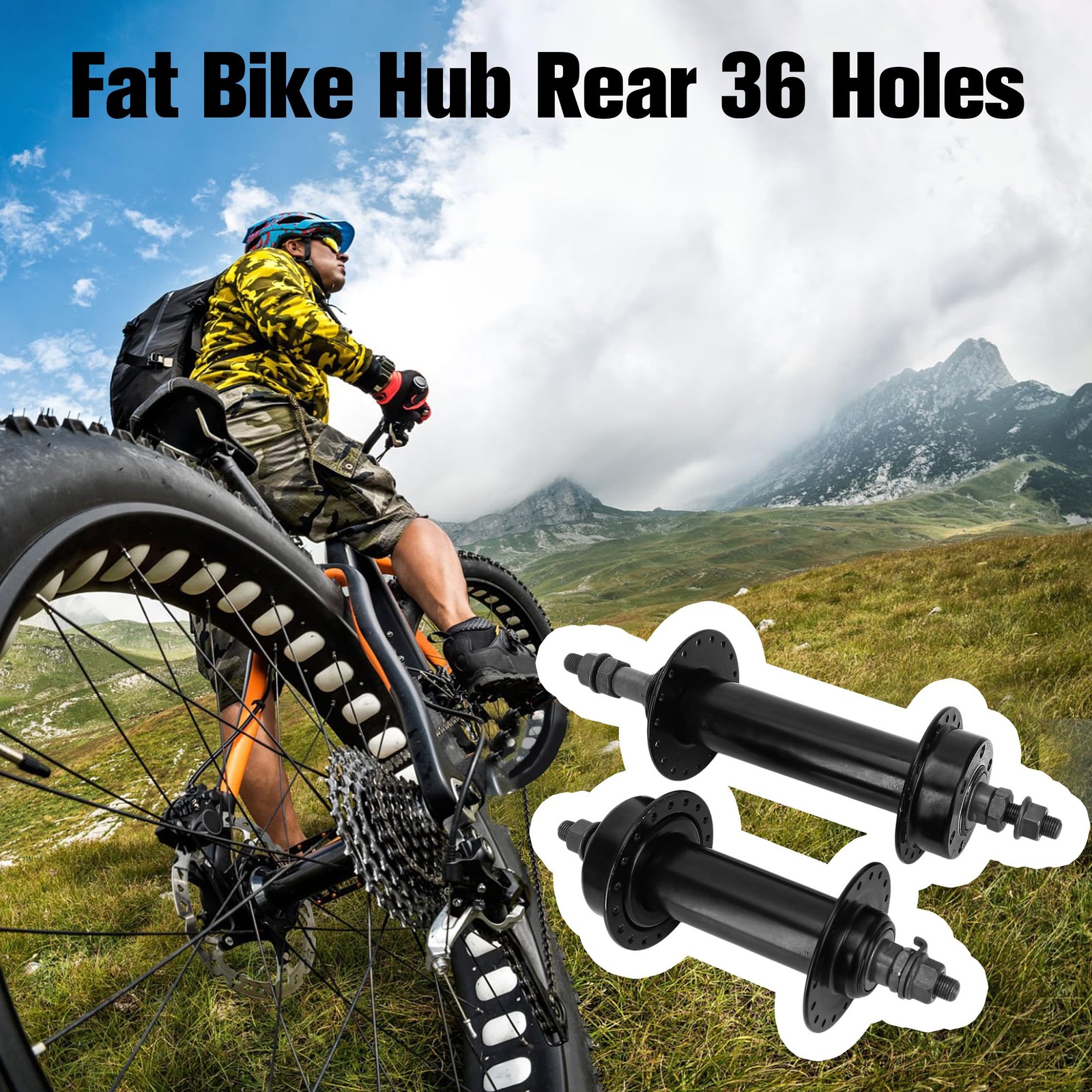 Fat Tire Bike Wheel Hub Rear Hub 195mm Front Bicycle Disc Brake Component