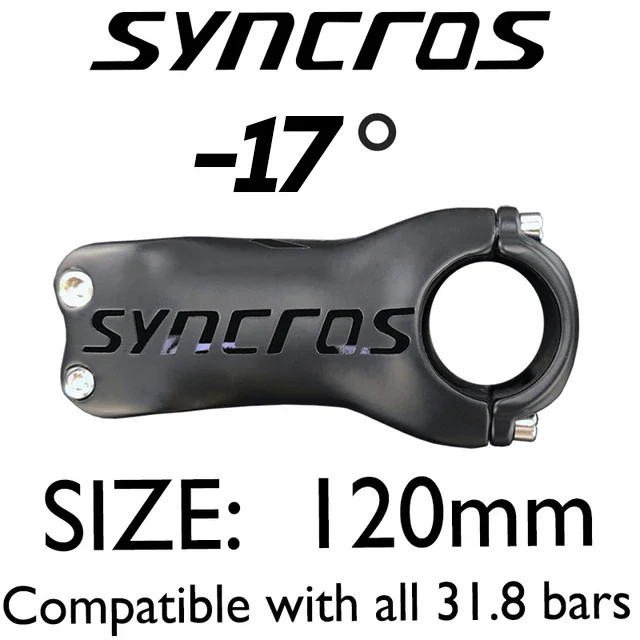Full Carbon Stem Mountain/Road Bike Stem Parts Angle 6/17 Degree 60-120mm Stem