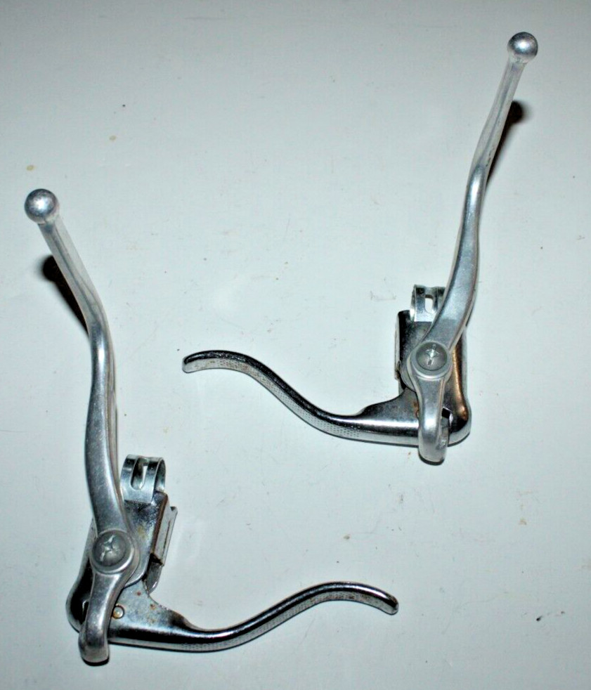 Vintage Dopbar Brake Lever Set 22.2-23.8mm Silver Touring Road Fast USA Shipper