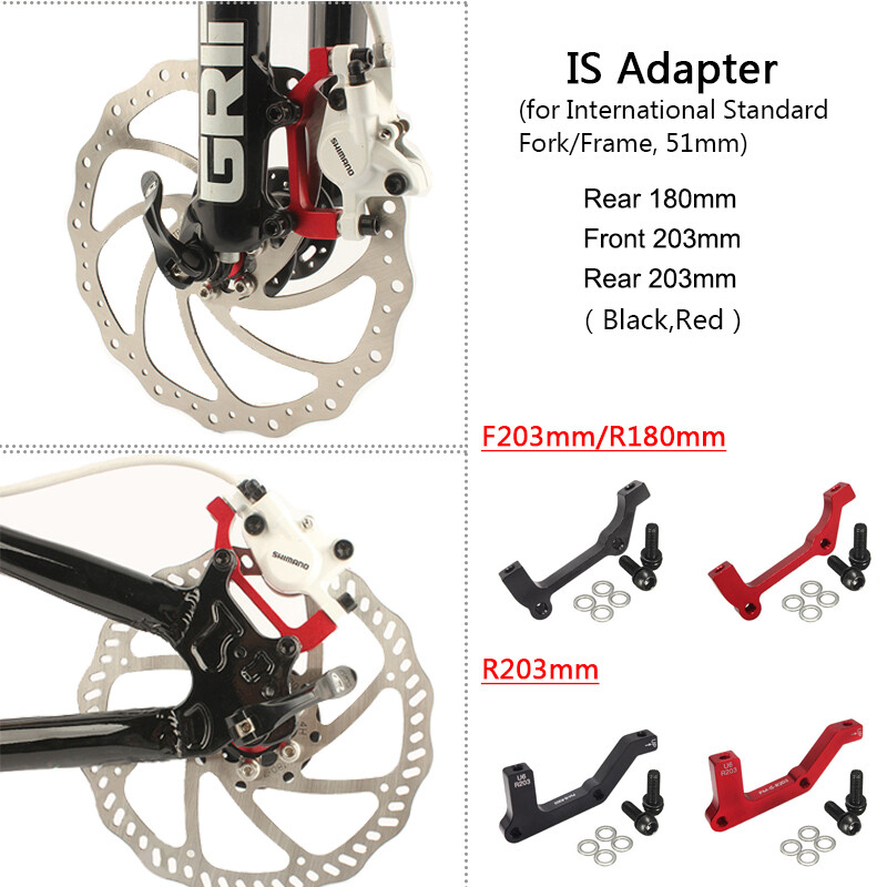 IS/PM 180/203mm Adapter MTB Bike Disc Brake Caliper Front&Rear Rotor Aluminium