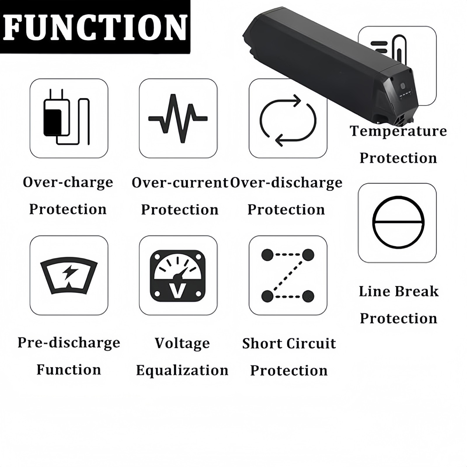 48v 20ah Replacement Battery Down Tube Battery Lithium Batteries With Char ger