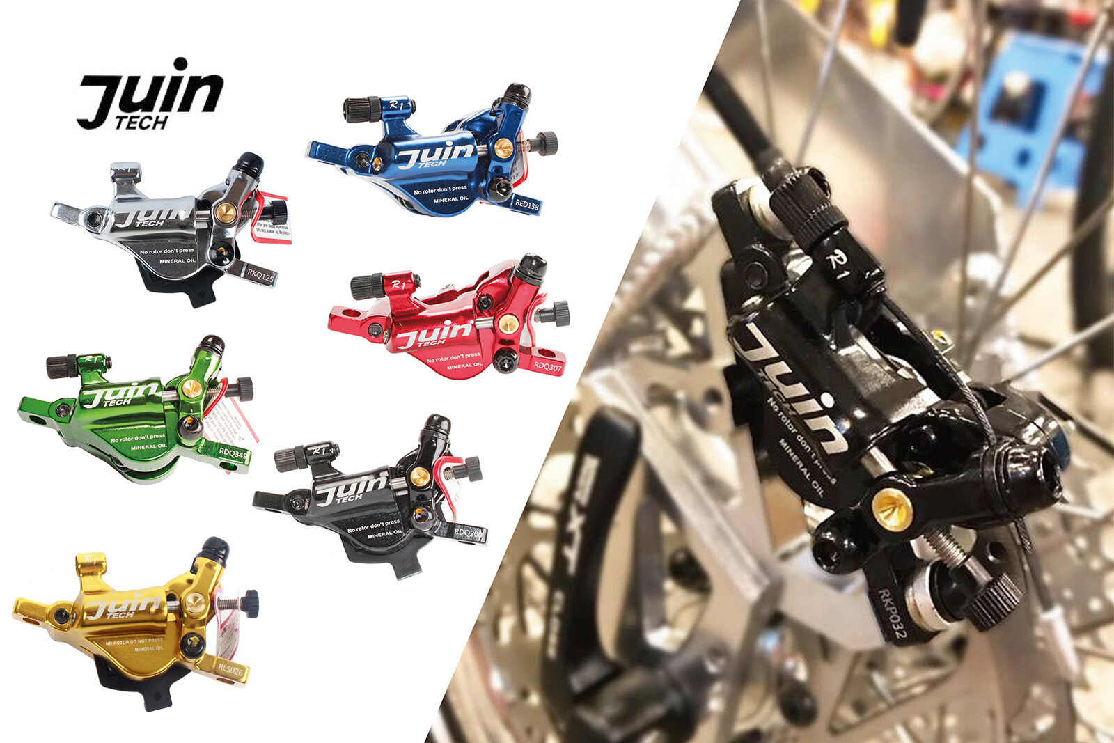 Juin Tech R1 Road Cyclocross Gravel E-Bike MTB Bicycle Hydraulic Disc Brake Set