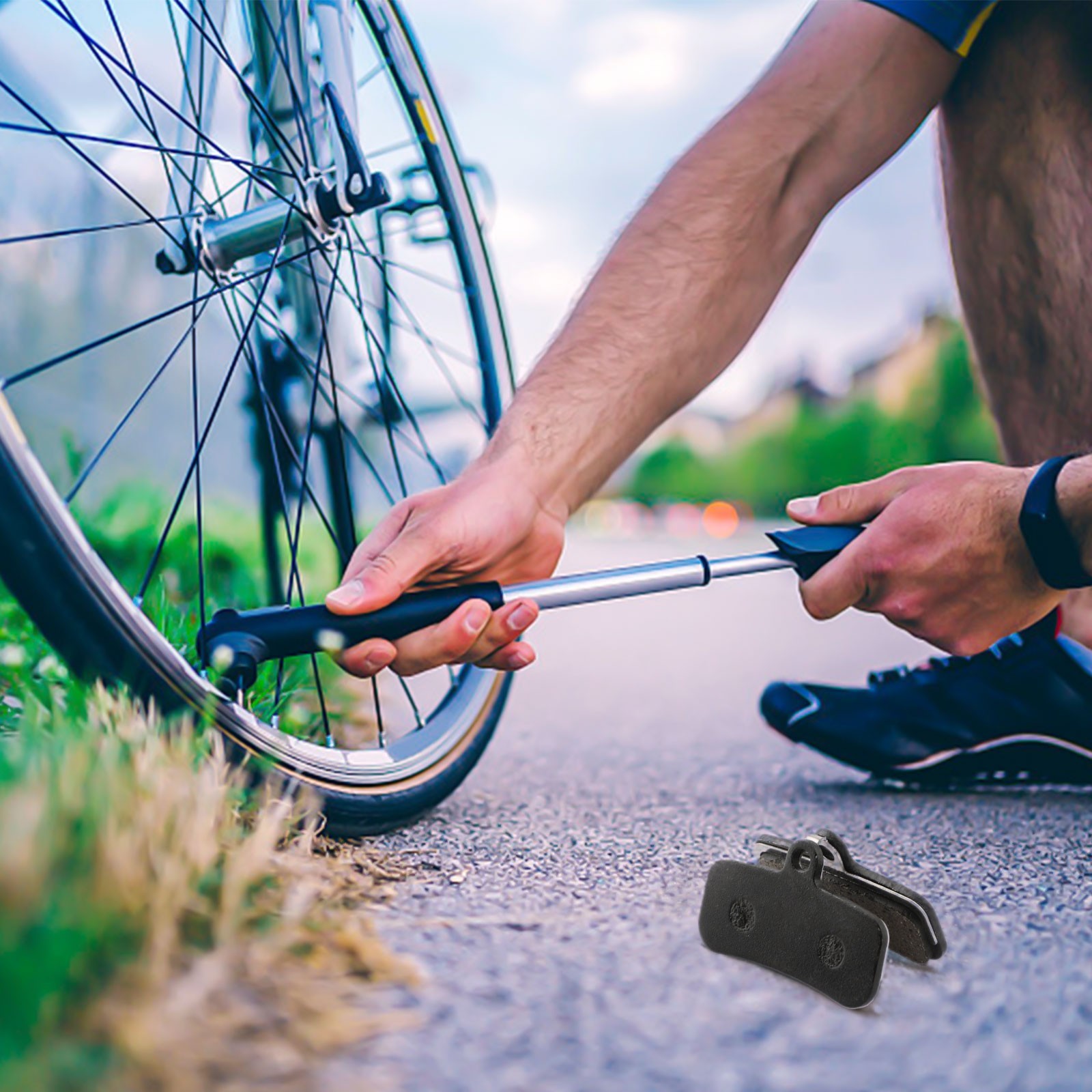 FourPiston Brake Pads for Enhanced Braking Easy Installation Long Service Life