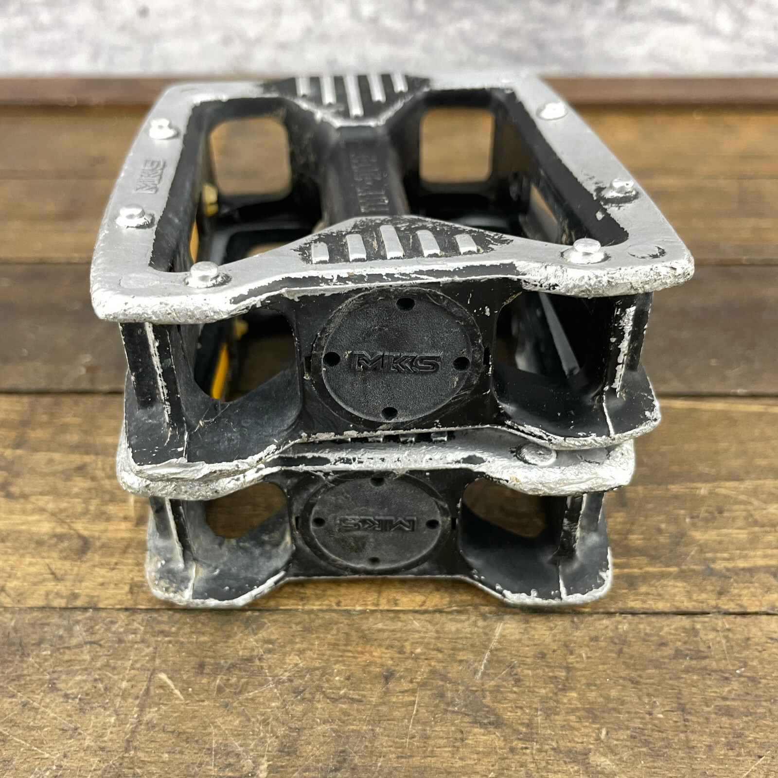 Vintage MKS MP-303 Pedals 9/16 In Old School BMX Freestyle MTB 3pc Alloy