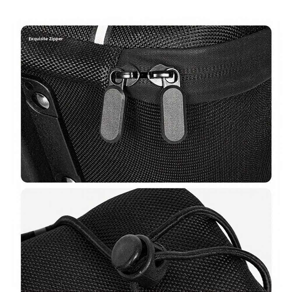 Black Folding Bike Handlebar Bag EVA Hard Shell Front 27 cm x 14 cm x 14 cm