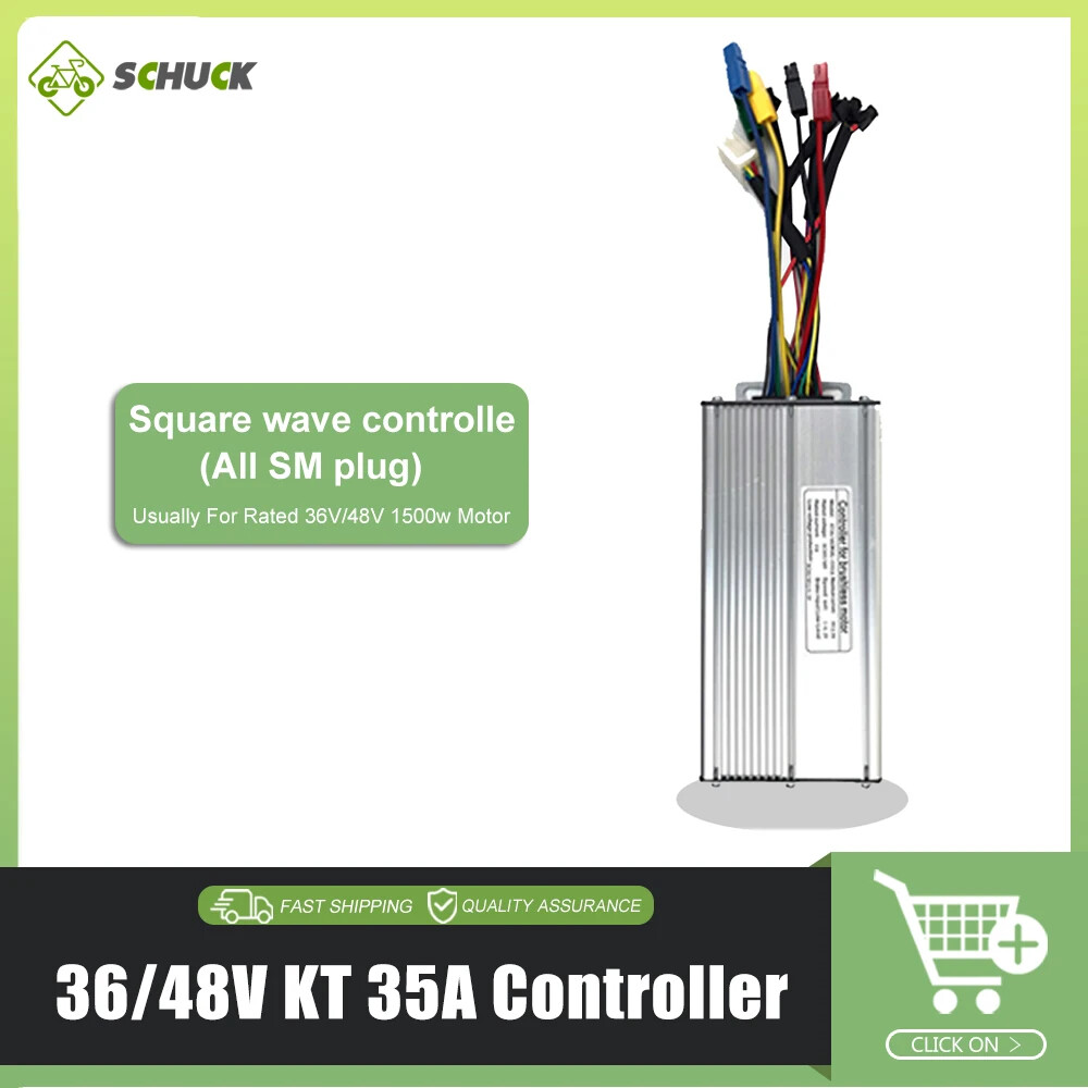 KT Controller 15A-50A E-bike Square Sine Wave Control System 36V 48V 72V Motor