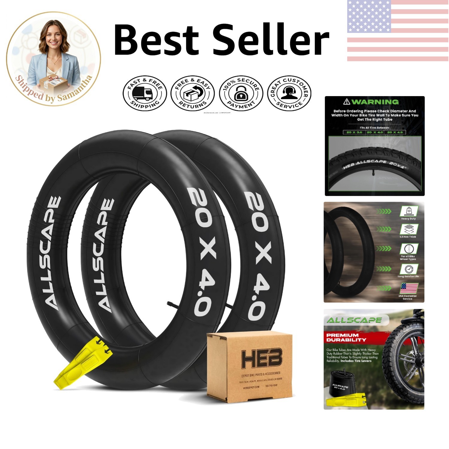 HEB Fat Tire Bike Tubes 20×4 & 26×4 – Reliable Performance on All Terrains