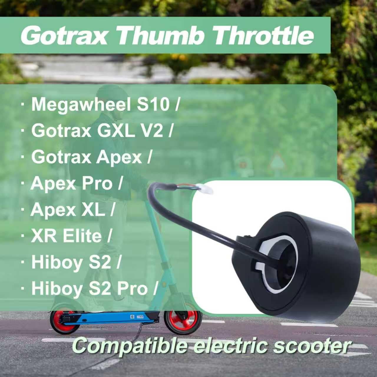 Electric Scooter Thumb Throttle Replacement – with Female Plug, Compatible wi…