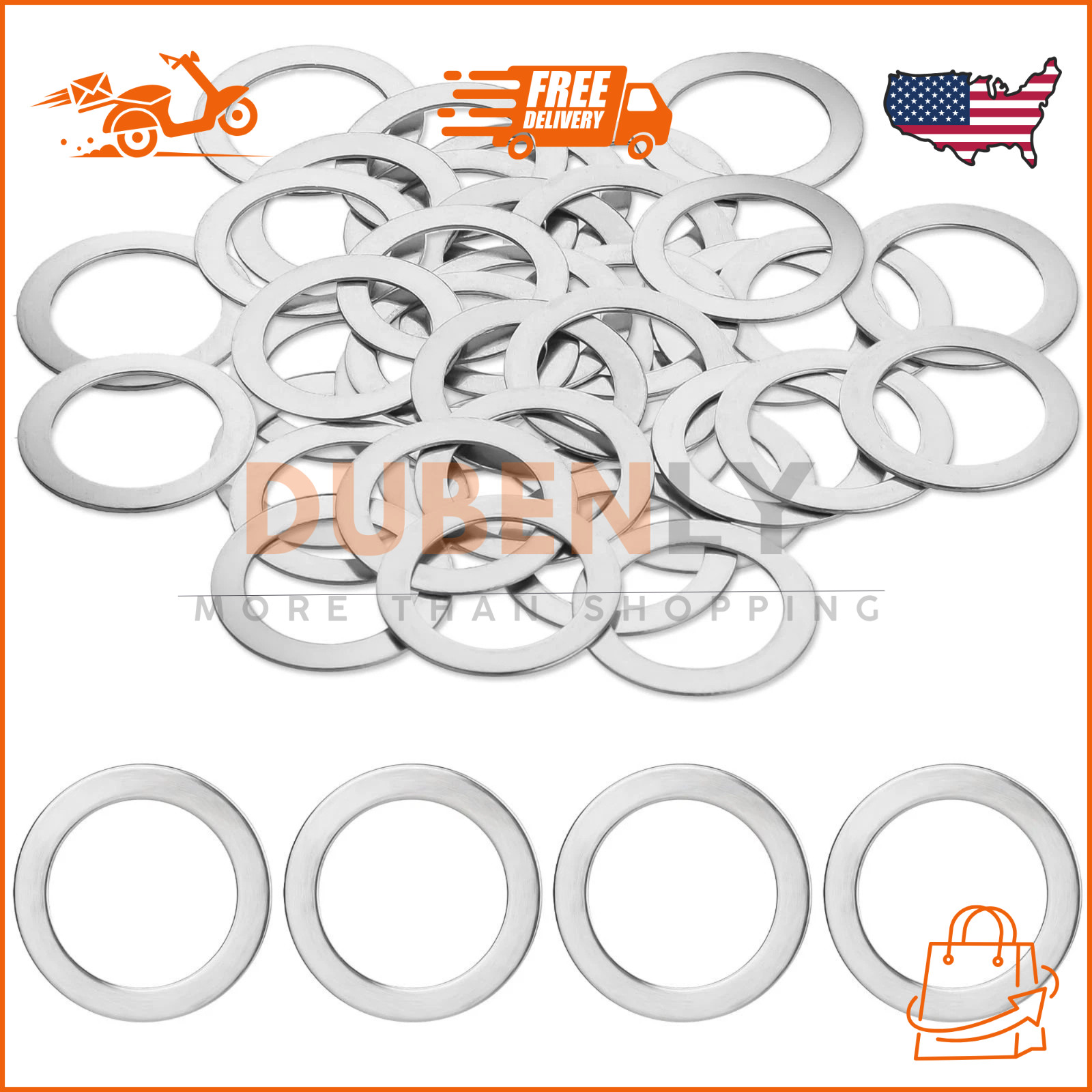 20PCS Pedal Washers Spacers, 9/16” Road Bike Pedal Extenders Bicycle Stainles…
