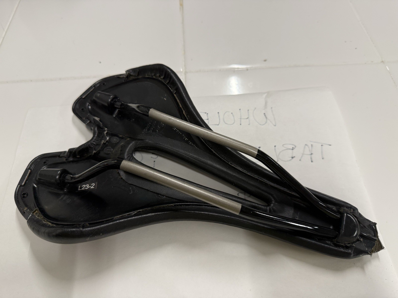 Specialized Toupe Cutaway 155 Road Bike Saddle Seat, Synthetic, Black/Silver